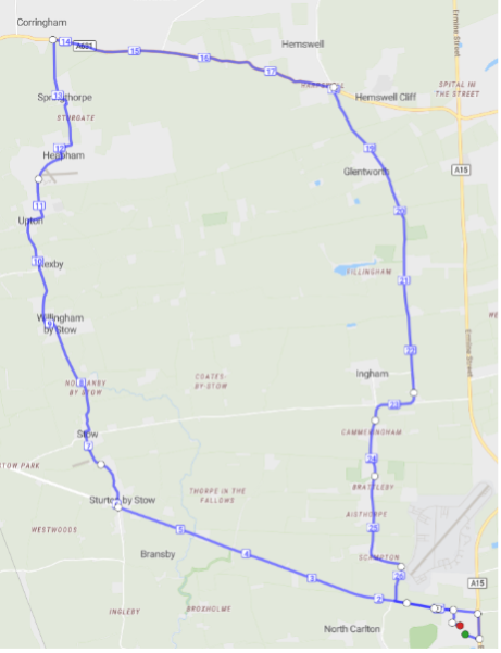 Tractor run route